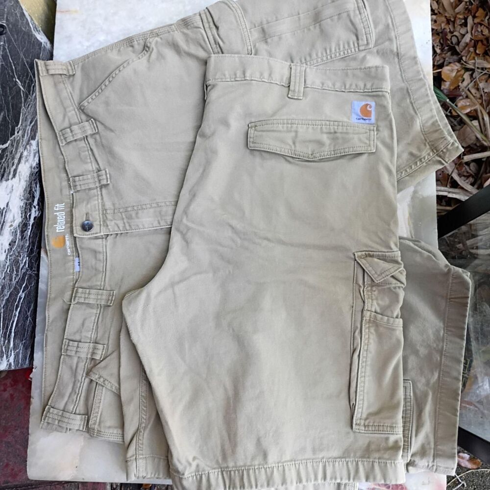 Carhartt Men's Tan and Cream Shorts